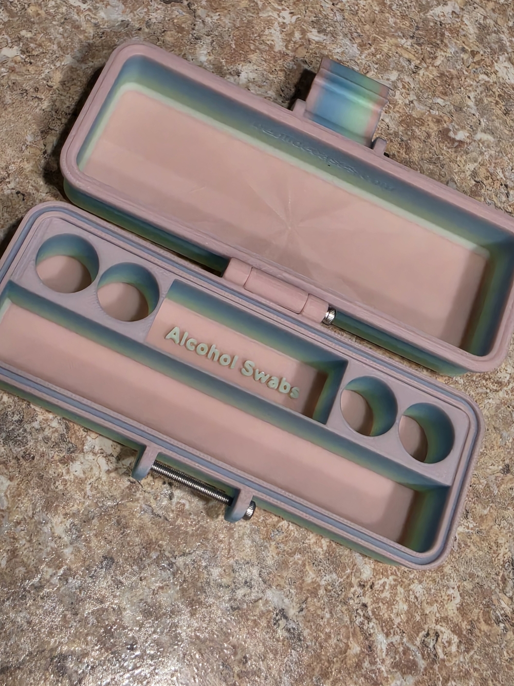 Silicone Alcohol Swab Storage Case - Pink Multicolor